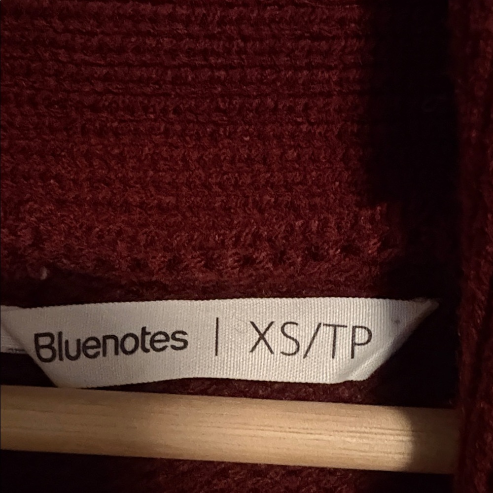 Bluenotes Maroon, Gray and White Patterned Cardigan - Picture 3 of 5